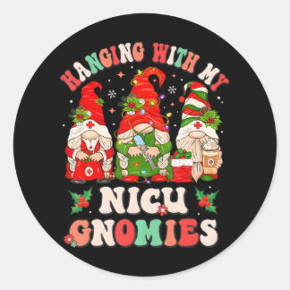 Sticker Rond Panser avec mes NICU Gnomies Christmas ICU