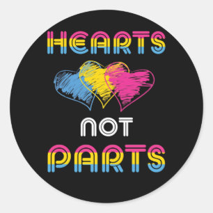 Sticker Rond Pansexual Pride Heart ne fait pas partie LGBT déçu