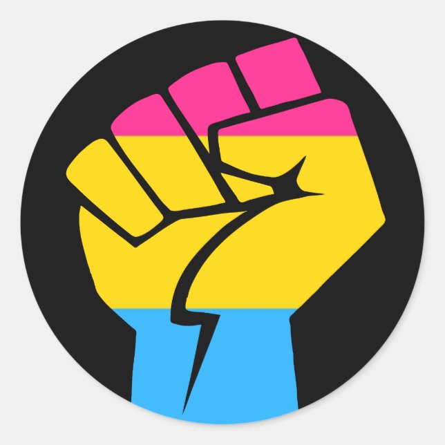 Sticker Rond Pansexuel (Devant)