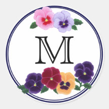 Pansies monogrammes florales