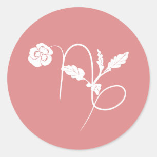 Sticker Rond pansy fleur de naissance Capricorne signe du zodia
