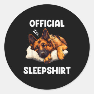 Sticker Rond Pantalon de pyjama pour amateur de chien berger al