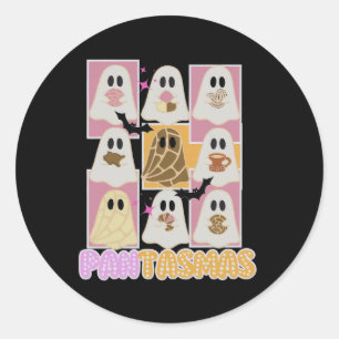 Sticker Rond Pantasmas Pan Dulce Ghost Espagnol Mexicain Hallow