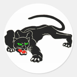 Sticker Rond Panthère noire - Grand CAT