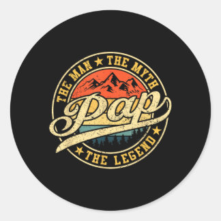 Sticker Rond Pap Le Seul Et Unique La Légende Chemise Drôle