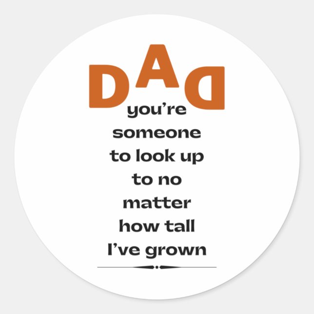 Sticker Rond Papa (Devant)