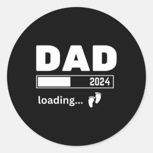 Sticker Rond Papa 2024 promu à la Faire-part de grossesse papa
