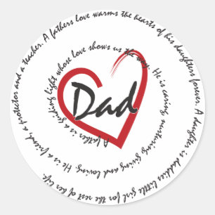 Sticker Rond Papa - Amour Paterly