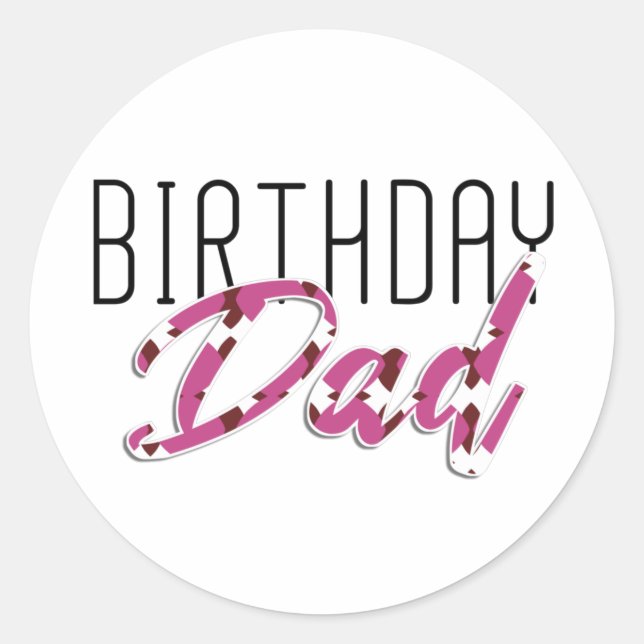 Sticker Rond papa anniversaire (Devant)