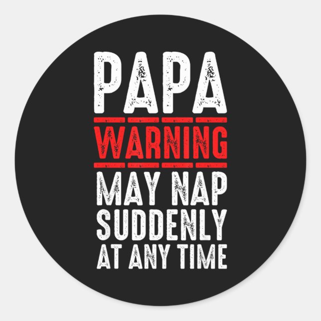 Sticker Rond Papa Art For Grandpa From Grandkids Father's Day P (Devant)