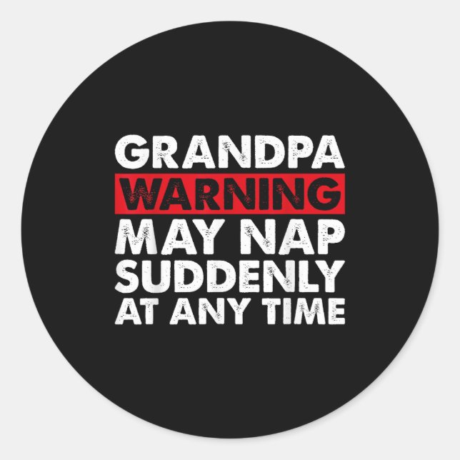 Sticker Rond Papa Art For Grandpa From Grandkids Father's Day P (Devant)