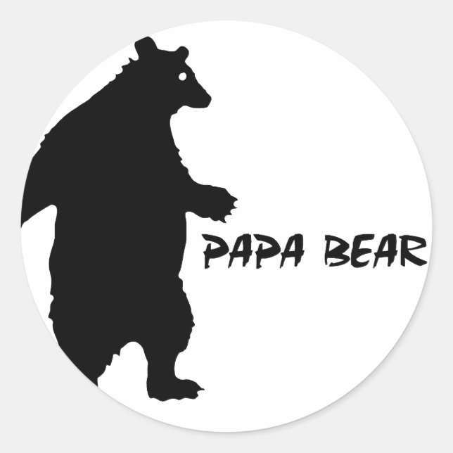 Sticker Rond Papa Bear (Devant)