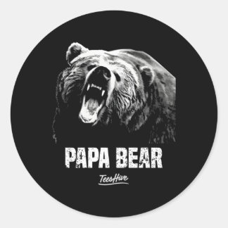 Sticker Rond Papa Bear Papa