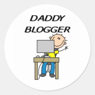 Sticker Rond Papa Blogueur