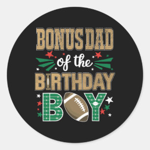 Sticker Rond Papa Bonus Du Garçon D'anniversaire Football Famil