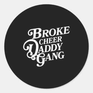 Sticker Rond Papa cheer pom-pom gang - papa cheer pom-pom souti