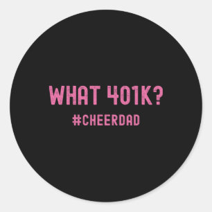 Sticker Rond Papa cheerleader rose cheerleading 401k