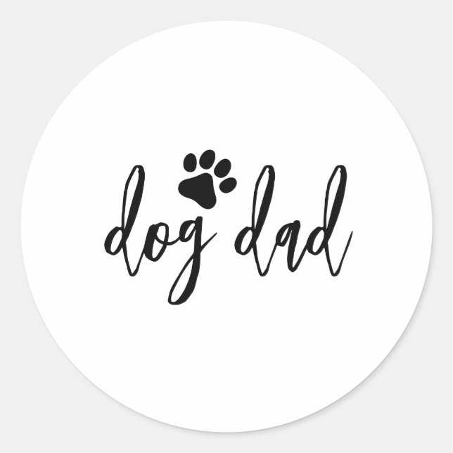 Sticker Rond Papa chien (Devant)