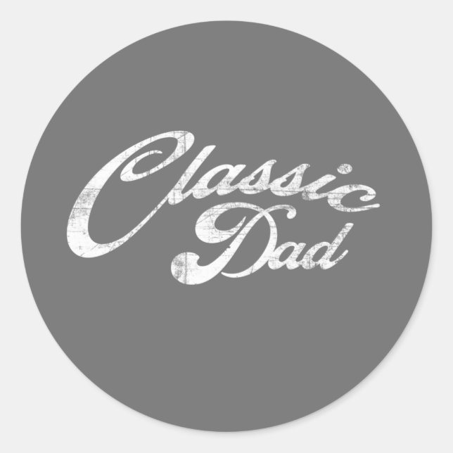 Sticker Rond Papa classique (Devant)