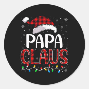 Sticker Rond Papa Claus Feux de Noël Correspondances famille No