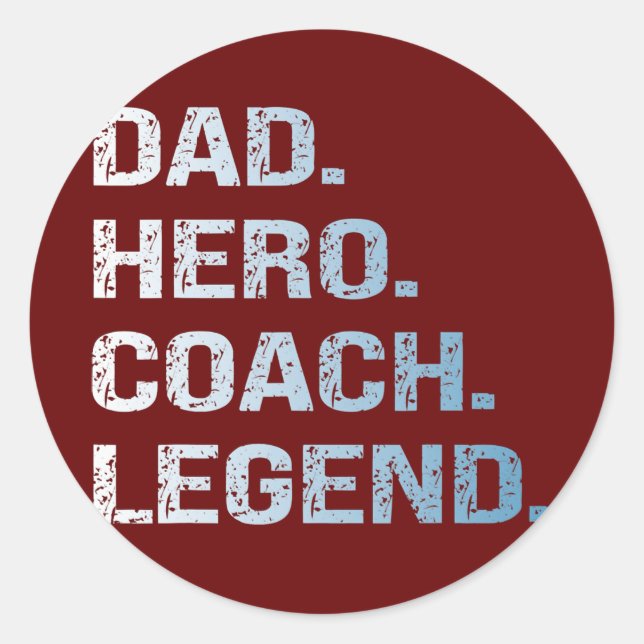 Sticker Rond Papa coach (Devant)