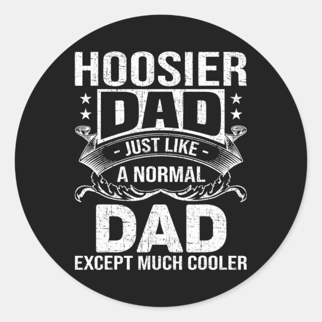 Sticker Rond Papa Comme Papa Normal Mais Beaucoup Glacière (Devant)