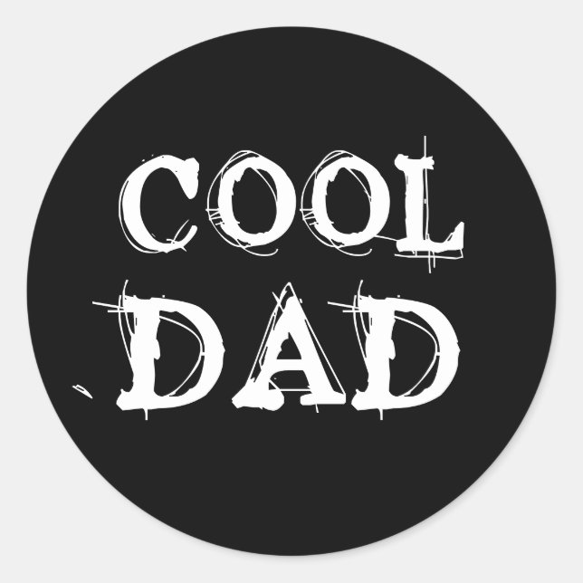 STICKER ROND PAPA COOL (Devant)