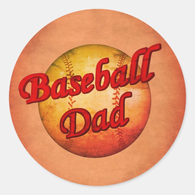 Sticker Rond Papa de baseball (Devant)