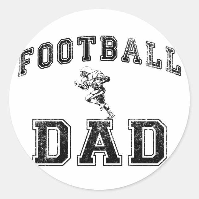 Sticker Rond Papa de football (Devant)