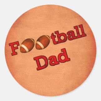 Sticker Rond Papa de football