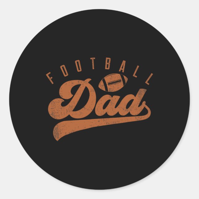 Sticker Rond Papa de football (Devant)