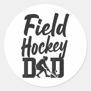 Sticker Rond Papa de hockey sur gazon Papa de hockey sur gazon
