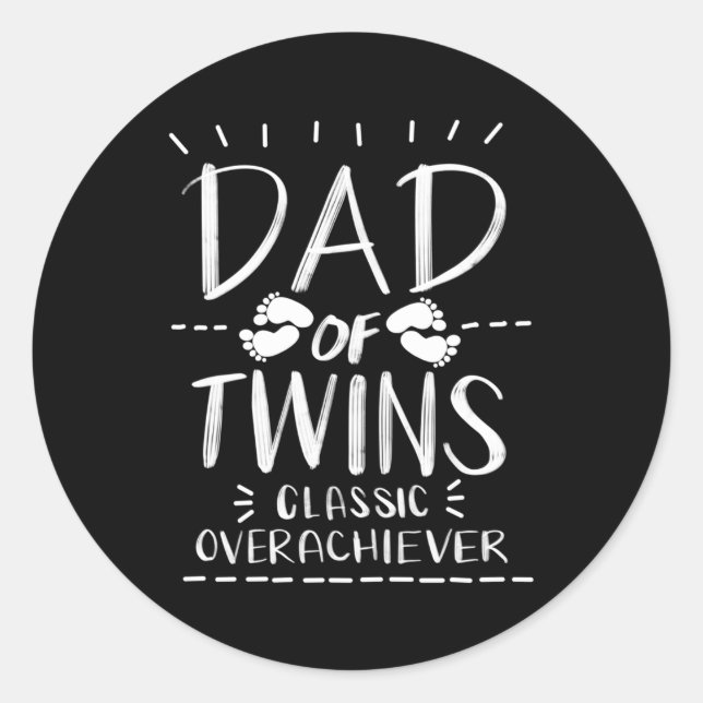 Sticker Rond Papa De Jumeaux Surachant Parenting (Devant)