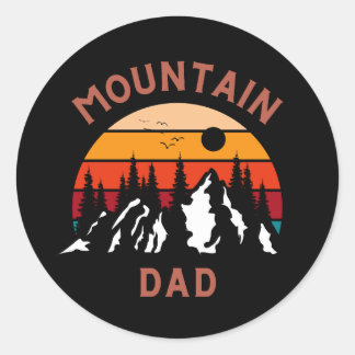 Sticker Rond Papa de montagne