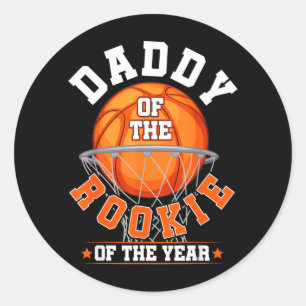 Sticker Rond Papa de Rookie 1er Anniversaire Famille de Basebal