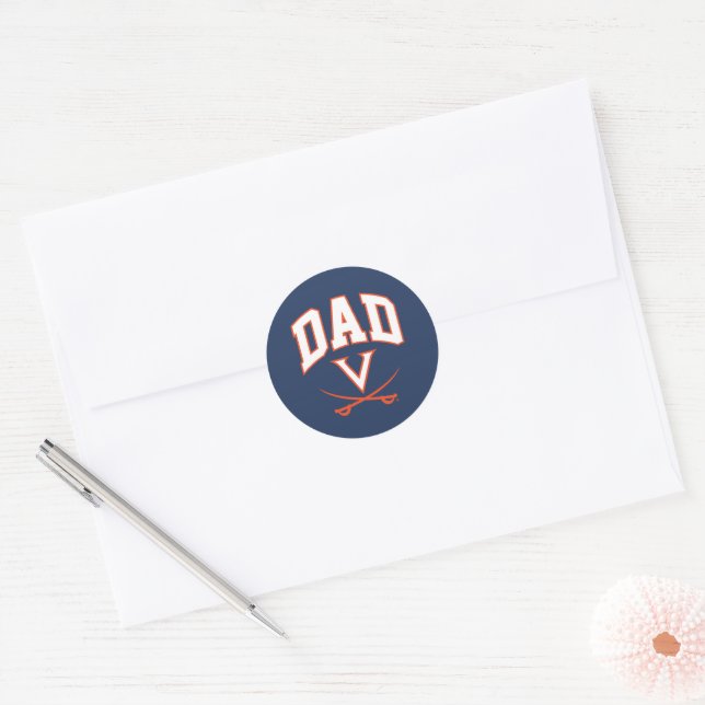 Sticker Rond Papa des Cavaliers de Virginie (Enveloppe)