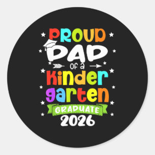 Sticker Rond Papa drôle et fier d'une classe de maternelle 2026