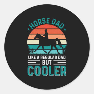 Sticker Rond Papa du cheval