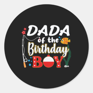 Sticker Rond Papa du garçon qui fête son anniversaire, famille