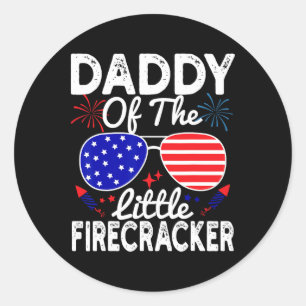 Sticker Rond Papa Du Petit Pirateur Drôle 4 juillet