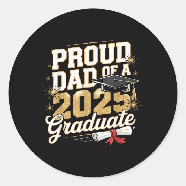 Sticker Rond Papa D'Un Support Familial Sur Mesure 2025 (Devant)