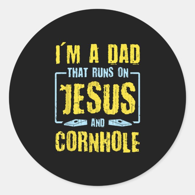 Sticker Rond Papa Fait Foi Et Cornouailles (Devant)