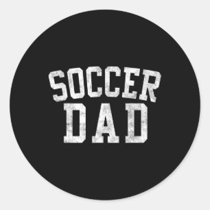 Sticker Rond Papa Footballeur Clic Gras Police Fête des Pères P