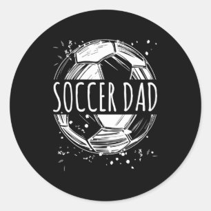 Sticker Rond Papa footballeur décontracté vintage vêtements pou