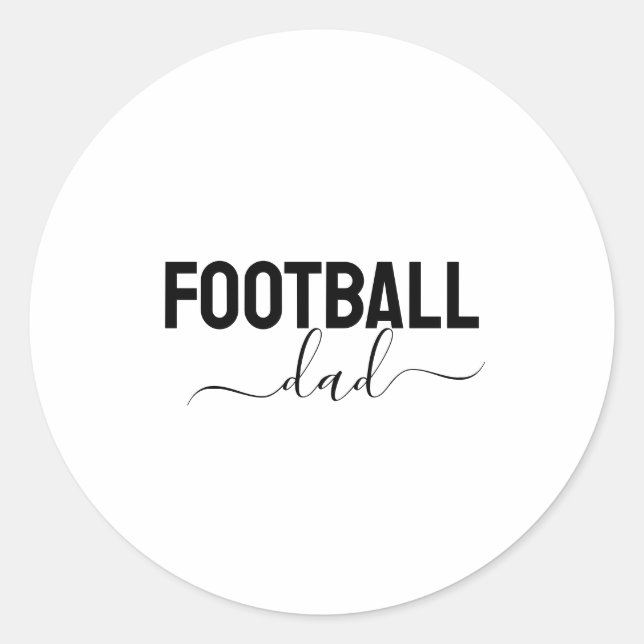 Sticker Rond Papa footballeur script moderne (Devant)