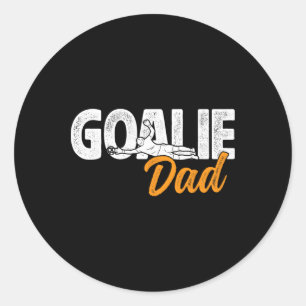 Sticker Rond Papa Gardien de but de foot de papa gardien de but