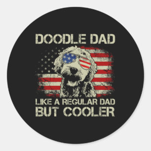 Sticker Rond Papa Goldendoodle Normal Papa Mais Glacière Améric