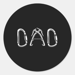 Sticker Rond Papa grimpeur Randonnée en plein air Alpinisme Mon