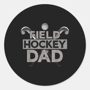 Sticker Rond Papa Hockey sur gazon Papa Hockey sur gazon 