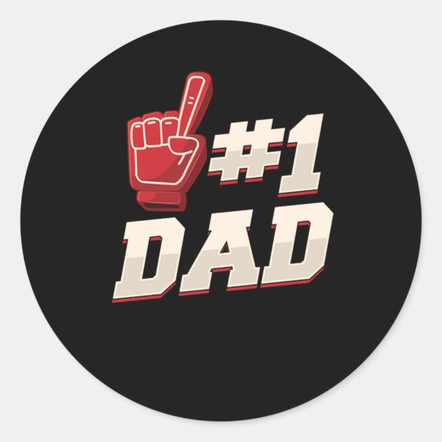 Sticker Rond Papa Numéro Un Papa Papa Père Papa Fête des pères  (Devant)